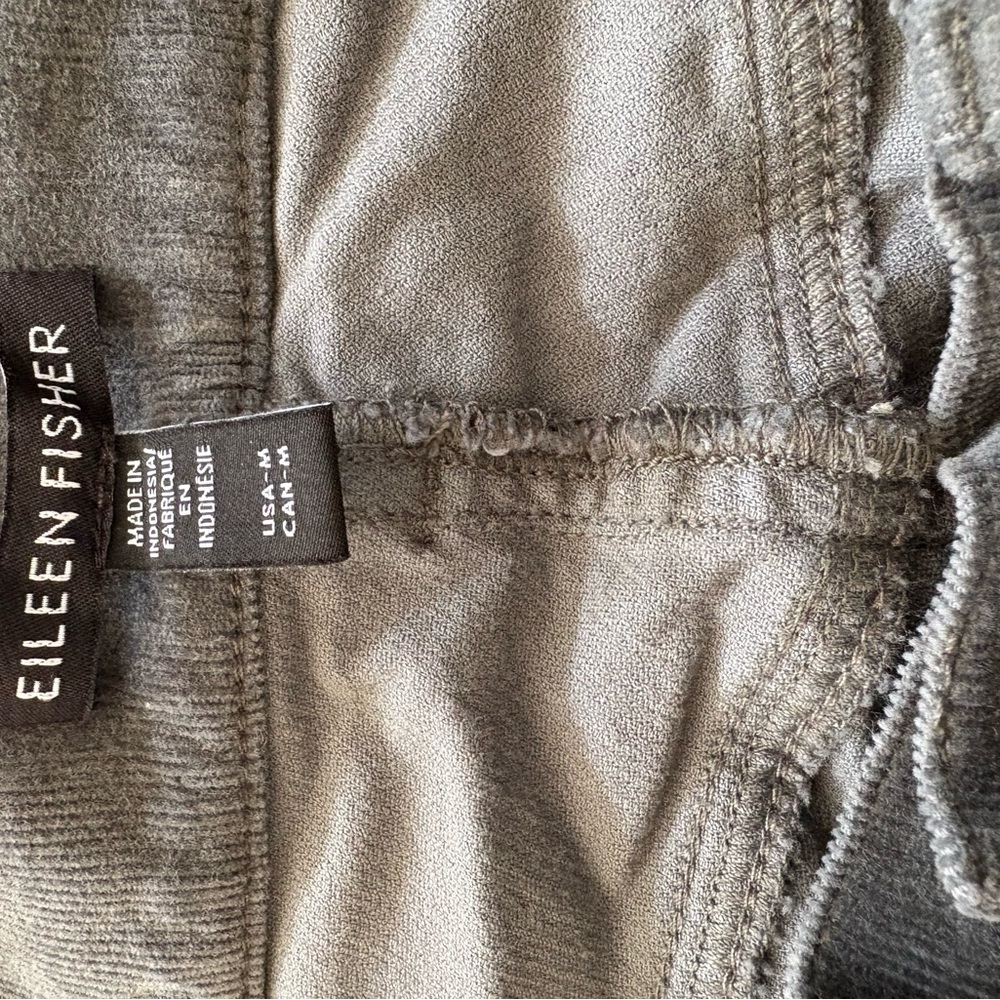 Eileen Fisher organic cotton straight leg corduroys everglade - Picture 3 of 4